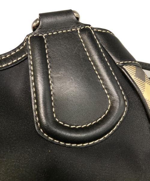 BURBERRY BLUE LABEL（バーバリー ブルー レーベル）BURBERRY BLUE LABEL (バーバリー ブルー レーベル) ノバチェック切替ナイロントートバッグ ブラックの古着・服飾アイテム