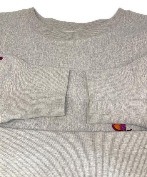 Champion（チャンピオン）Champion (チャンピオン) JOURNAL STANDARD (ジャーナルスタンダード) リバースウィーブ刺繍スプラッシュクルーネックスウェット グレー サイズ:Lの古着・服飾アイテム