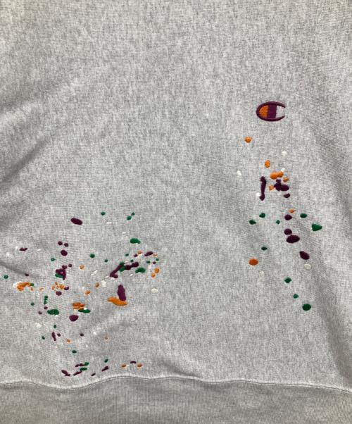 Champion（チャンピオン）Champion (チャンピオン) JOURNAL STANDARD (ジャーナルスタンダード) リバースウィーブ刺繍スプラッシュクルーネックスウェット グレー サイズ:Lの古着・服飾アイテム