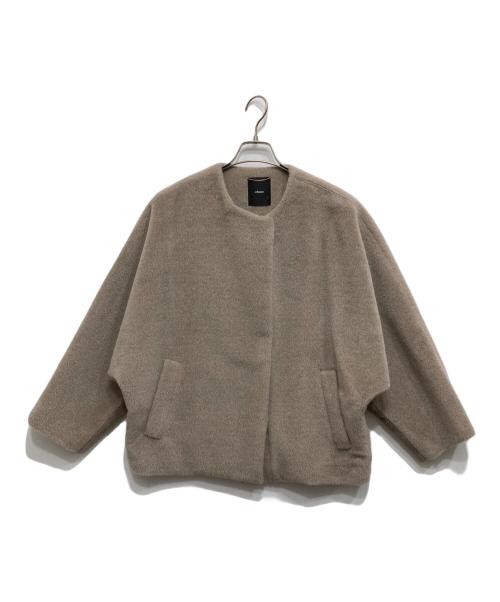 ebure（エブール）EBURE (エブール) アルパカシャギーノーカラーコート ベージュ サイズ:36の古着・服飾アイテム