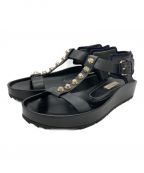 BALENCIAGAバレンシアガ）の古着「スタッズストラップサンダル」｜ブラック