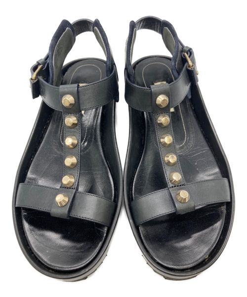 BALENCIAGA（バレンシアガ）BALENCIAGA (バレンシアガ) スタッズストラップサンダル ブラック サイズ:36の古着・服飾アイテム