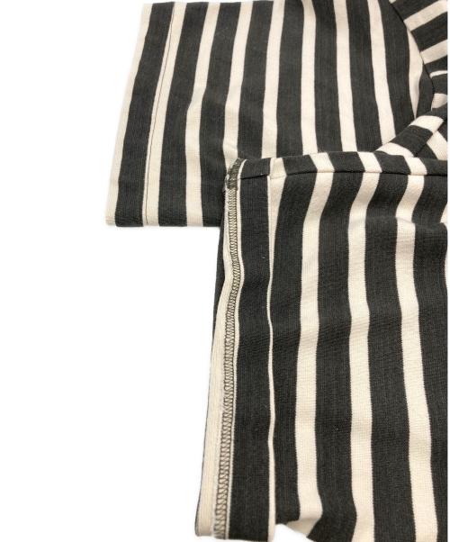 BLURHMS（ブラームス）blurhms (ブラームス) Border Super Size Tee ブラック×アイボリー サイズ:freeの古着・服飾アイテム