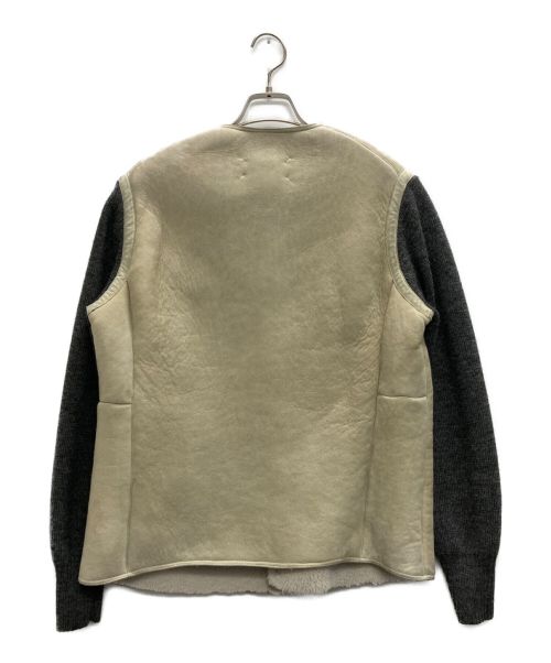 Maison Margiela（メゾンマルジェラ）Maison Margiela (メゾンマルジェラ) 袖切替ムートンジャケット ベージュ サイズ:46の古着・服飾アイテム