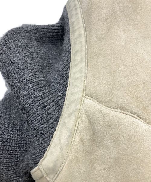 Maison Margiela（メゾンマルジェラ）Maison Margiela (メゾンマルジェラ) 袖切替ムートンジャケット ベージュ サイズ:46の古着・服飾アイテム