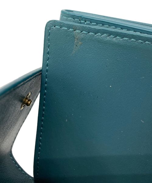 CELINE（セリーヌ）CELINE (セリーヌ) スモールトリフォールドウォレット ブルーの古着・服飾アイテム