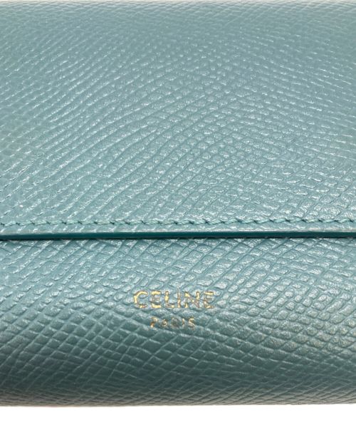 CELINE（セリーヌ）CELINE (セリーヌ) スモールトリフォールドウォレット ブルーの古着・服飾アイテム