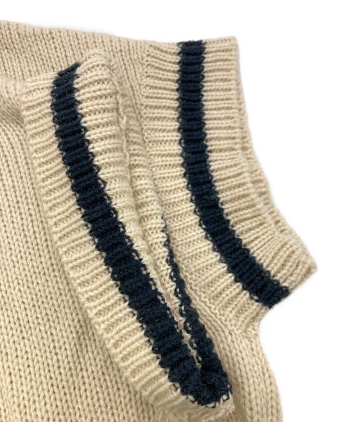 bedsidedrama（ベッドサイドドラマ）bedsidedrama (ベッドサイドドラマ) Grandma's Knit Vest アイボリー サイズ:SIZE 2の古着・服飾アイテム