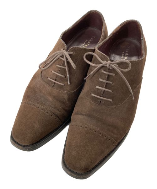 Trading post（トレーディングポスト）Trading Post (トレーディングポスト) 内羽パンチドキャップトゥシューズ ブラウン サイズ:9の古着・服飾アイテム