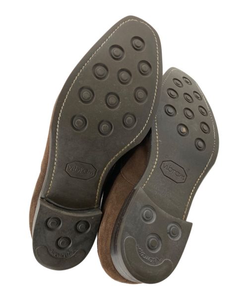 Trading post（トレーディングポスト）Trading Post (トレーディングポスト) 内羽パンチドキャップトゥシューズ ブラウン サイズ:9の古着・服飾アイテム