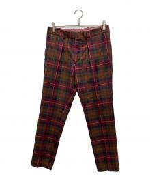 BERNARD ZINS（ベルナール ザンス）の古着「チェックパンツ」｜レッド