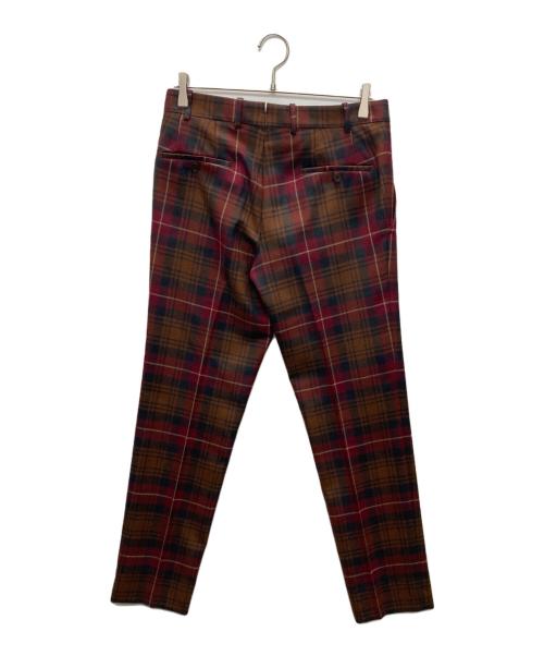 BERNARD ZINS（ベルナール ザンス）BERNARD ZINS (ベルナール ザンス) チェックパンツ レッド サイズ:38の古着・服飾アイテム