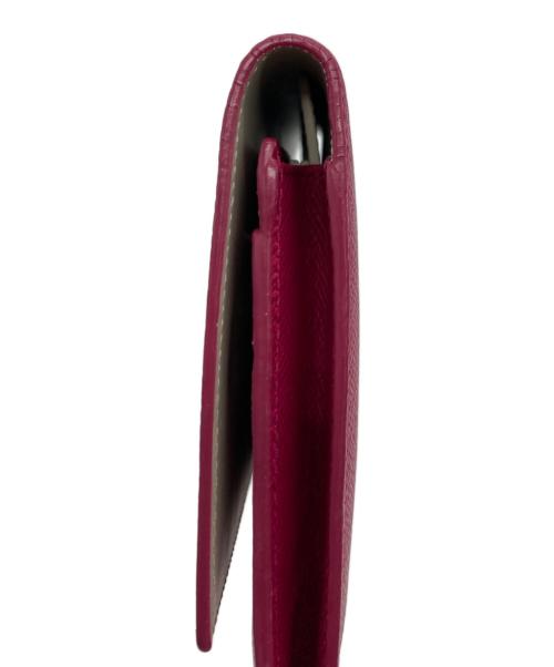 SMYTHSON（スマイソン）SMYTHSON (スマイソン) トラベルウォレット ピンクの古着・服飾アイテム