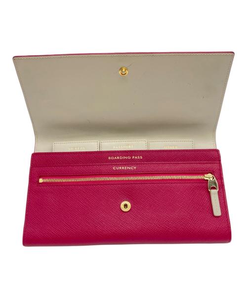 SMYTHSON（スマイソン）SMYTHSON (スマイソン) トラベルウォレット ピンクの古着・服飾アイテム