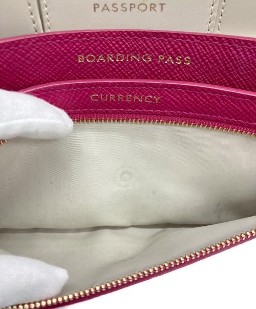 SMYTHSON（スマイソン）SMYTHSON (スマイソン) トラベルウォレット ピンクの古着・服飾アイテム