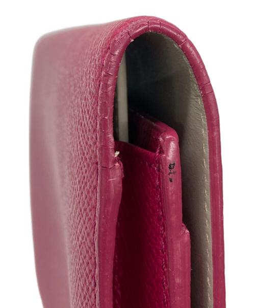 SMYTHSON（スマイソン）SMYTHSON (スマイソン) トラベルウォレット ピンクの古着・服飾アイテム