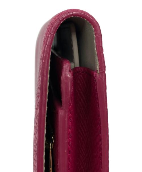 SMYTHSON（スマイソン）SMYTHSON (スマイソン) トラベルウォレット ピンクの古着・服飾アイテム