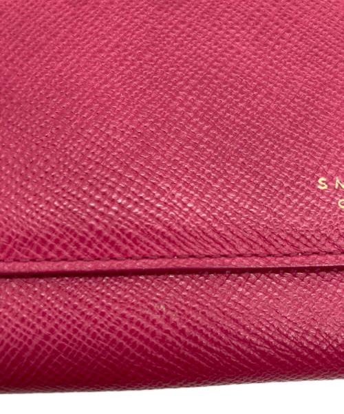 SMYTHSON（スマイソン）SMYTHSON (スマイソン) トラベルウォレット ピンクの古着・服飾アイテム