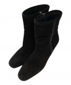 PRADAプラダ）の古着「スウェードサイドジップブーツ」｜ブラック