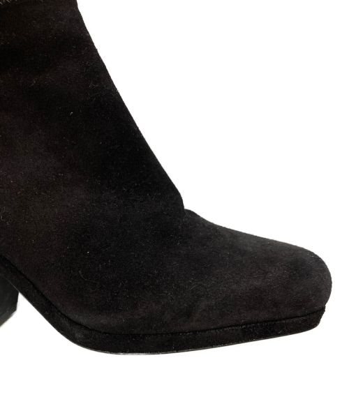 PRADA（プラダ）PRADA (プラダ) スウェードサイドジップブーツ ブラック サイズ:SIZE 38 1/2の古着・服飾アイテム