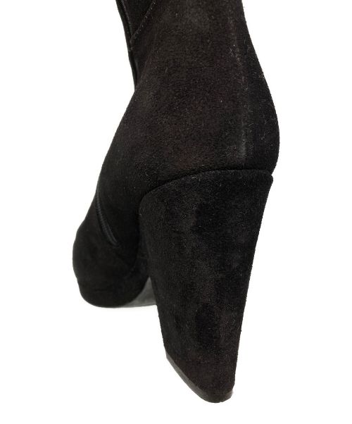 PRADA（プラダ）PRADA (プラダ) スウェードサイドジップブーツ ブラック サイズ:SIZE 38 1/2の古着・服飾アイテム
