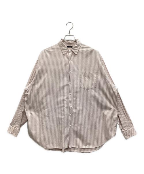 leno（リノ）leno (リノ) OVERSIZED SHIRT STRIPE ピンク サイズ:SIZE 1の古着・服飾アイテム