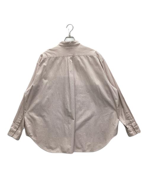 leno（リノ）leno (リノ) OVERSIZED SHIRT STRIPE ピンク サイズ:SIZE 1の古着・服飾アイテム
