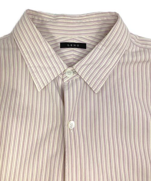leno（リノ）leno (リノ) OVERSIZED SHIRT STRIPE ピンク サイズ:SIZE 1の古着・服飾アイテム