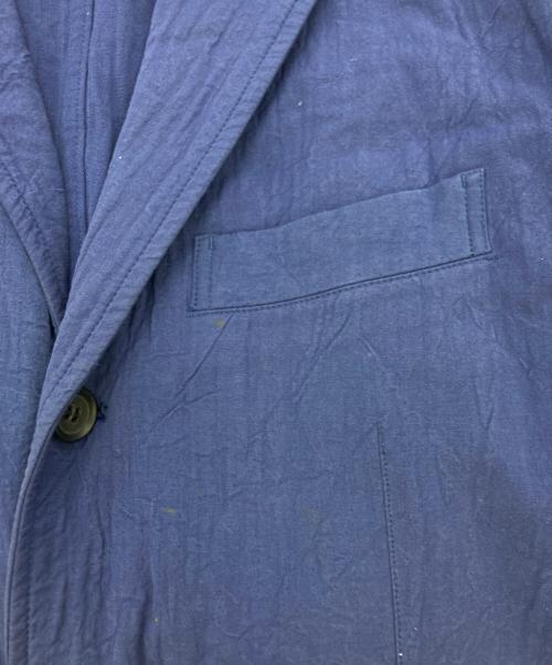 ISSEY MIYAKE（イッセイミヤケ）ISSEY MIYAKE (イッセイミヤケ) シワコットン3Bジャケット ブルー サイズ:3の古着・服飾アイテム