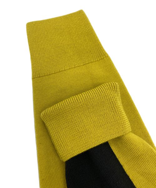 DRIES VAN NOTEN（ドリスヴァンノッテン）DRIES VAN NOTEN (ドリスヴァンノッテン) 切替ウールニット ブラック×イエロー サイズ:SIZE Sの古着・服飾アイテム