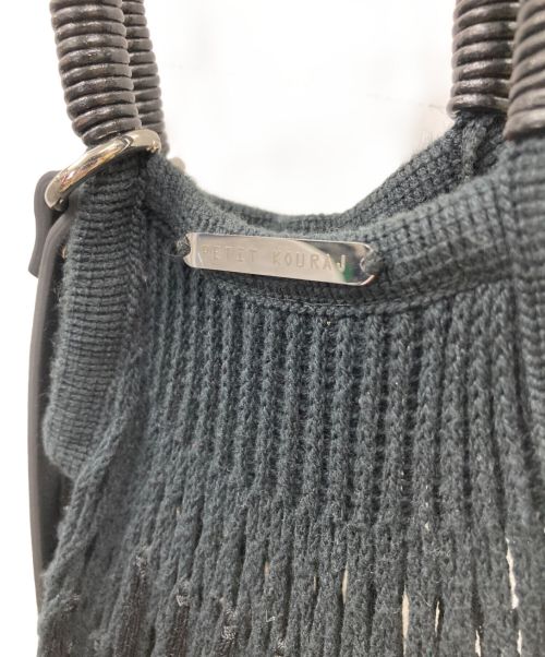 PETIT KOURAJ（プティコラージュ）PETIT KOURAJ (プティコラージュ) フリンジショルダーバッグ ブラックの古着・服飾アイテム