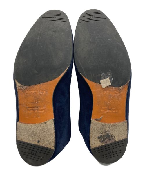 HERMES（エルメス）HERMES (エルメス) コンスタンススウェードローファー ネイビー サイズ:43の古着・服飾アイテム