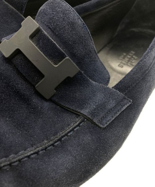 HERMES（エルメス）HERMES (エルメス) コンスタンススウェードローファー ネイビー サイズ:43の古着・服飾アイテム