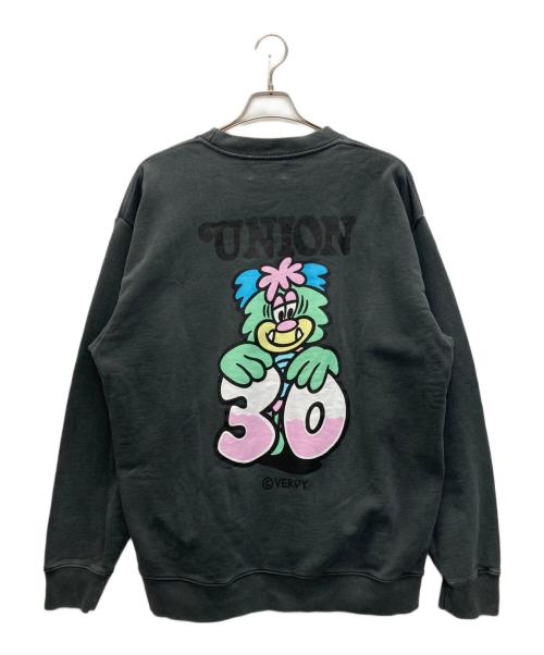 VERDY（ヴェルディ）VERDY (ヴェルディ) UNION (ユニオン) コラボプリントスウェット ブラック サイズ:SIZE XLの古着・服飾アイテム