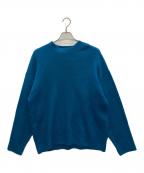 MAISON SPECIALメゾンスペシャル）の古着「Royal Cashmere Special Blushed Crew Neck Knit」｜ブルー