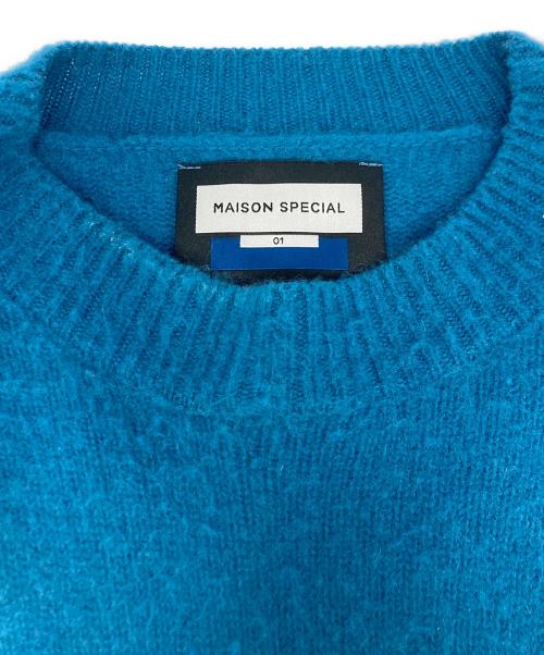 MAISON SPECIAL（メゾンスペシャル）MAISON SPECIAL (メゾンスペシャル) Royal Cashmere Special Blushed Crew Neck Knit ブルー サイズ:SIZE 01の古着・服飾アイテム