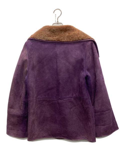 Salvatore Ferragamo（サルヴァトーレ フェラガモ）Salvatore Ferragamo (サルヴァトーレ フェラガモ) ムートンハーフコート パープル サイズ:SIZE I40の古着・服飾アイテム