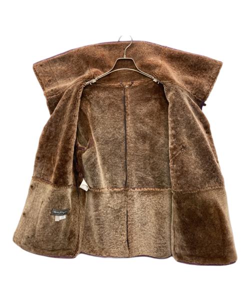 Salvatore Ferragamo（サルヴァトーレ フェラガモ）Salvatore Ferragamo (サルヴァトーレ フェラガモ) ムートンハーフコート パープル サイズ:SIZE I40の古着・服飾アイテム