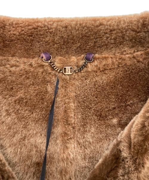 Salvatore Ferragamo（サルヴァトーレ フェラガモ）Salvatore Ferragamo (サルヴァトーレ フェラガモ) ムートンハーフコート パープル サイズ:SIZE I40の古着・服飾アイテム