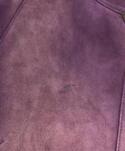 Salvatore Ferragamo（サルヴァトーレ フェラガモ）Salvatore Ferragamo (サルヴァトーレ フェラガモ) ムートンハーフコート パープル サイズ:SIZE I40の古着・服飾アイテム