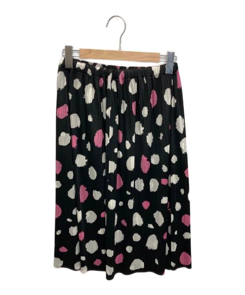 PLEATS PLEASE（プリーツプリーズ）PLEATS PLEASE (プリーツプリーズ) 水玉プリーツスカート ブラック サイズ:SIZE 4の古着・服飾アイテム