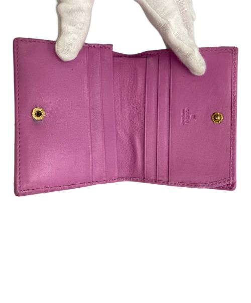 GUCCI（グッチ）GUCCI (グッチ) コンパクトウォレット ピンクの古着・服飾アイテム