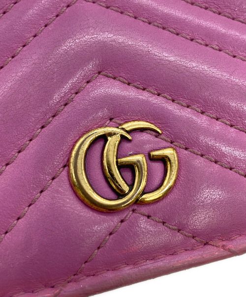 GUCCI（グッチ）GUCCI (グッチ) コンパクトウォレット ピンクの古着・服飾アイテム