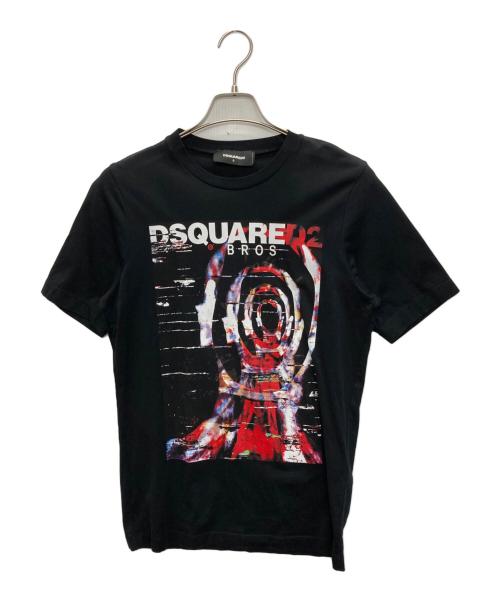 DSQUARED2（ディースクエアード）DSQUARED2 (ディースクエアード) プリントTシャツ ブラック サイズ:SIZE Sの古着・服飾アイテム