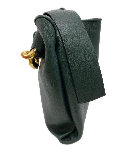 J.W.ANDERSON（ジェイダブリューアンダーソン）J.W.ANDERSON (ジェイダブリューアンダーソン) スモールチェーンホーボーレザーショルダーバッグ グリーンの古着・服飾アイテム