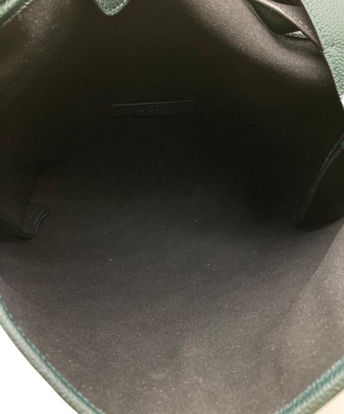 J.W.ANDERSON（ジェイダブリューアンダーソン）J.W.ANDERSON (ジェイダブリューアンダーソン) スモールチェーンホーボーレザーショルダーバッグ グリーンの古着・服飾アイテム