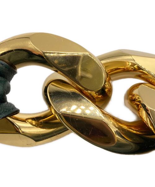 J.W.ANDERSON（ジェイダブリューアンダーソン）J.W.ANDERSON (ジェイダブリューアンダーソン) スモールチェーンホーボーレザーショルダーバッグ グリーンの古着・服飾アイテム