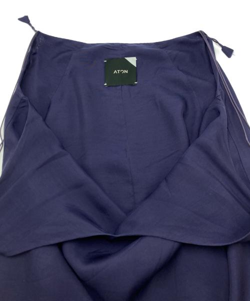 ATON（エイトン）ATON (エイトン) CAMISOLE MAXIDRESS ネイビー サイズ:SIZE 2の古着・服飾アイテム