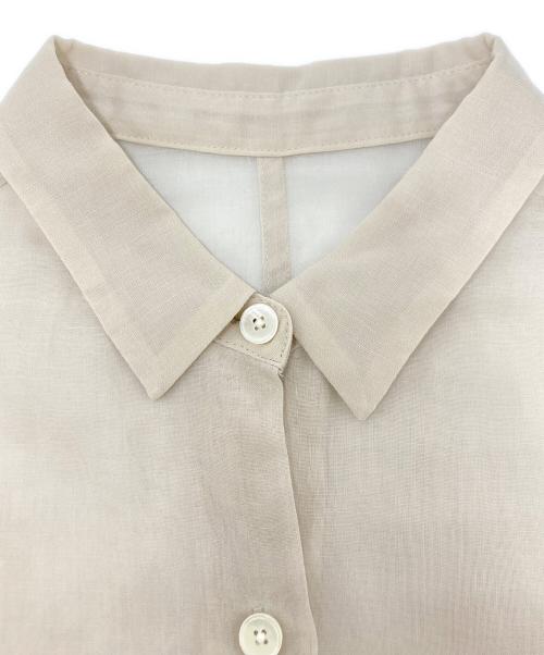 allureville（アルアバイル）allureville (アルアバイル) シアーシャツワンピース ベージュ サイズ:SIZE 2の古着・服飾アイテム