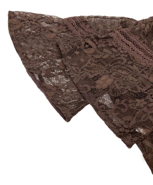 Snidel（スナイデル）Snidel (スナイデル) バックシャンレースワンピース ブラウンの古着・服飾アイテム